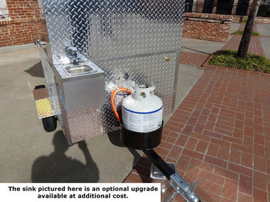 Sink and propane tank with optional sink upgrade