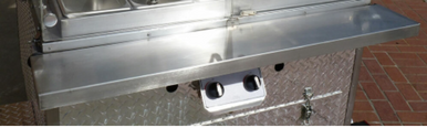 Big Hot Dog Cart - Prep Shelf